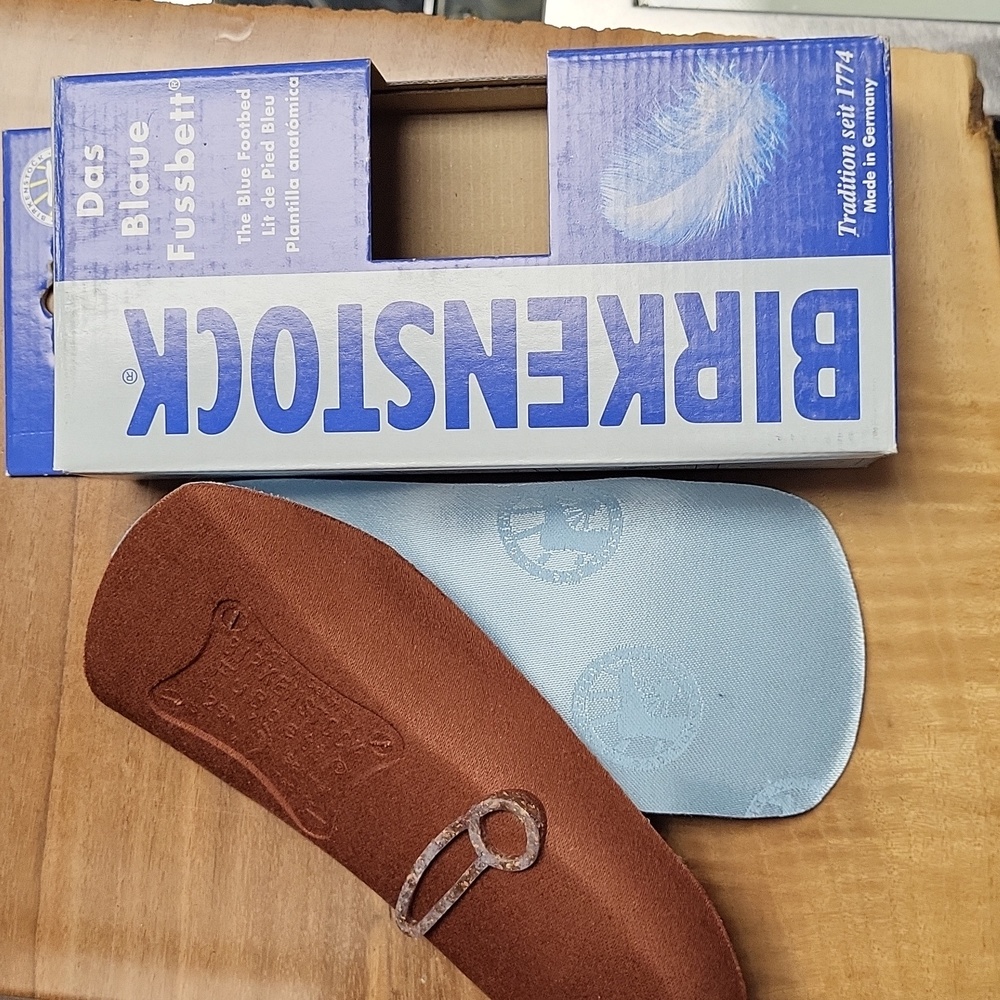 NEW- Birkenstock blue footbed insole with arch support.